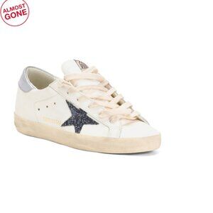 GOLDEN GOOSE White/Taupe Made In Italy Leather Sneakers